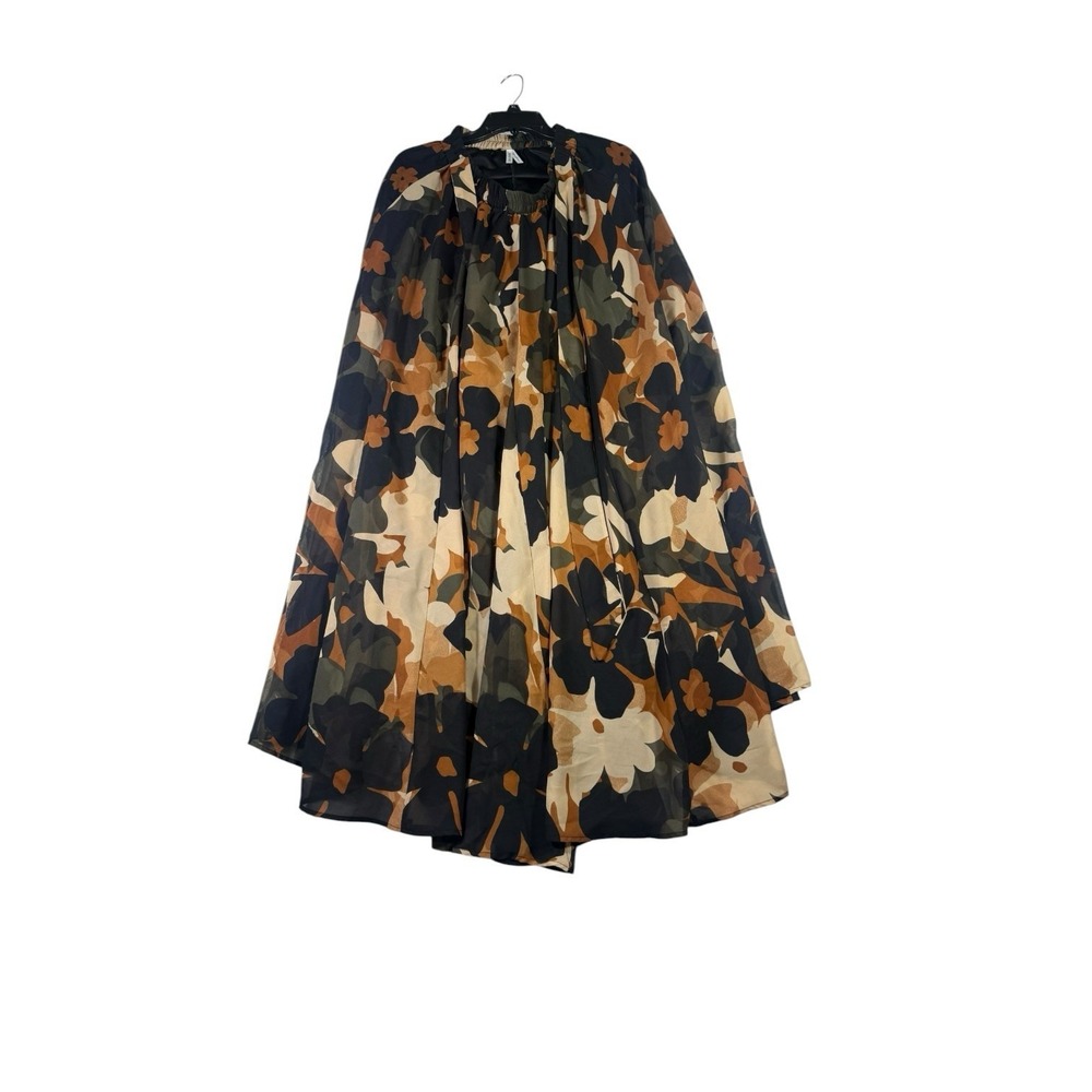 Luve 4 Truth Women's Floral Boho Skirt Black Brown Cream Size S